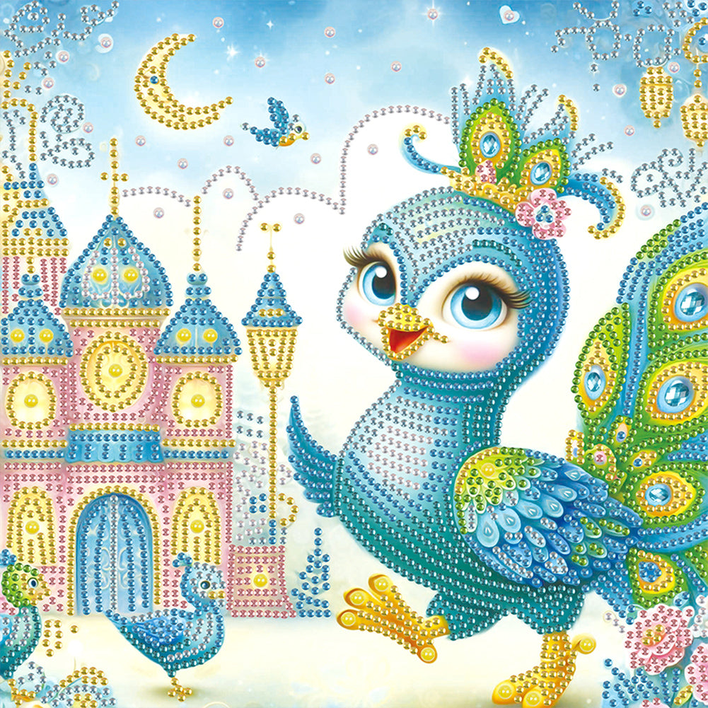 Cartoon Peacock - Special Shaped Drill Diamond Painting 30*30CM