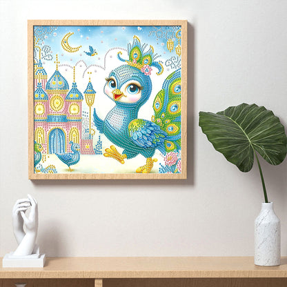 Cartoon Peacock - Special Shaped Drill Diamond Painting 30*30CM