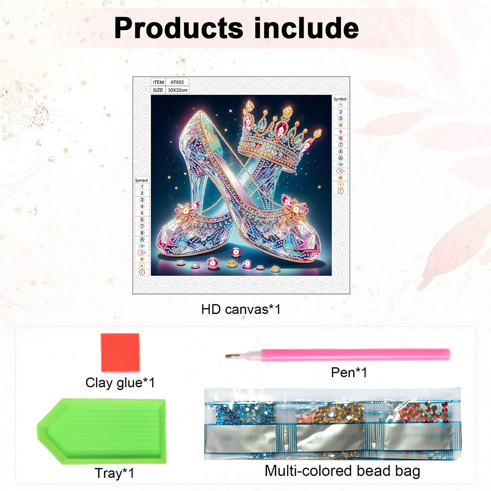 Crystal High Heels - Special Shaped Drill Diamond Painting 30*30CM