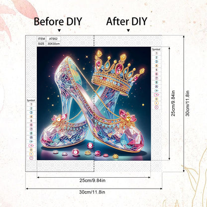 Crystal High Heels - Special Shaped Drill Diamond Painting 30*30CM