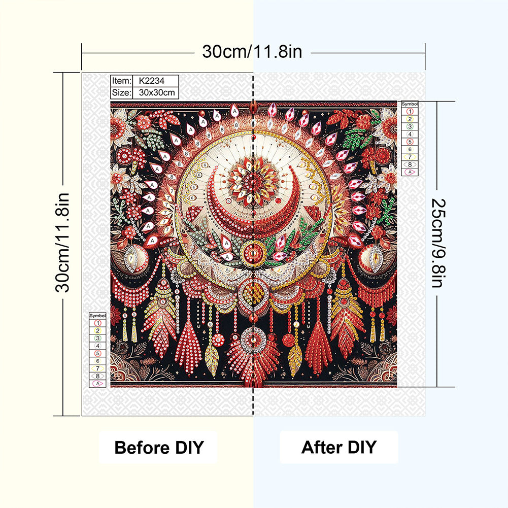 Dream Catcher - Special Shaped Drill Diamond Painting 30*30CM