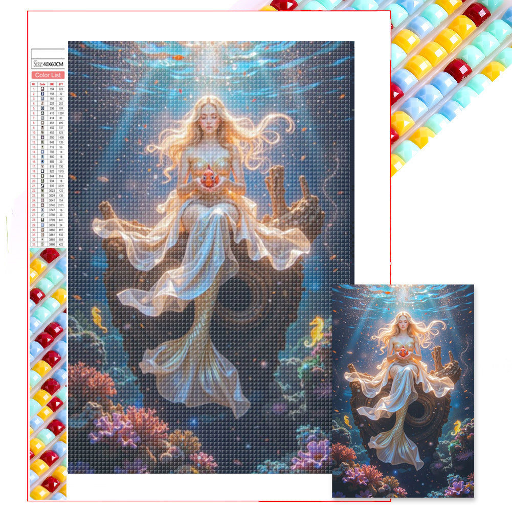 Mermaid - Full Square Drill Diamond Painting 40*60CM