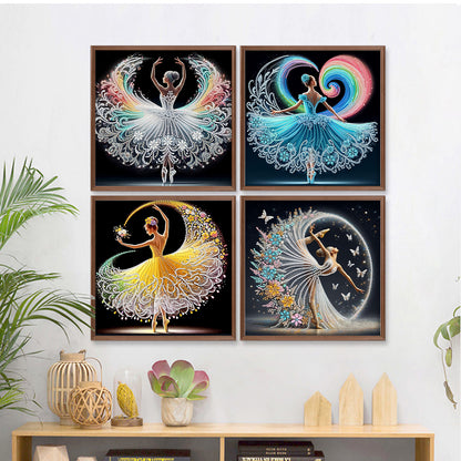 Dancing Girl - Special Shaped Drill Diamond Painting 30*30CM