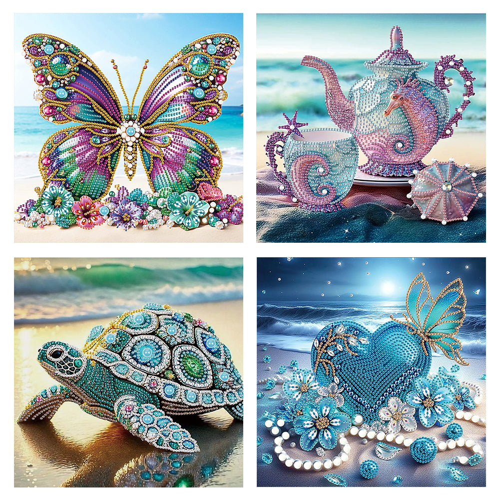 Beach - Special Shaped Drill Diamond Painting 30*30CM