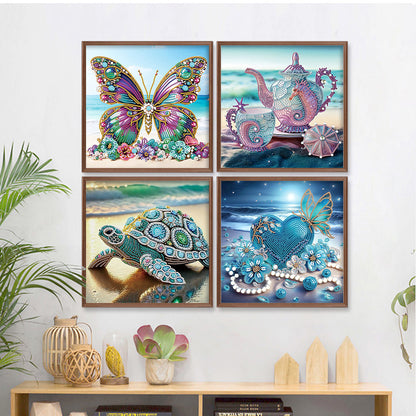 Beach - Special Shaped Drill Diamond Painting 30*30CM