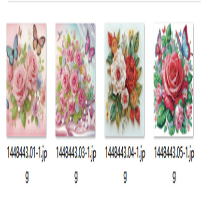 Flowers And Butterflies - Special Shaped Drill Diamond Painting 30*30CM