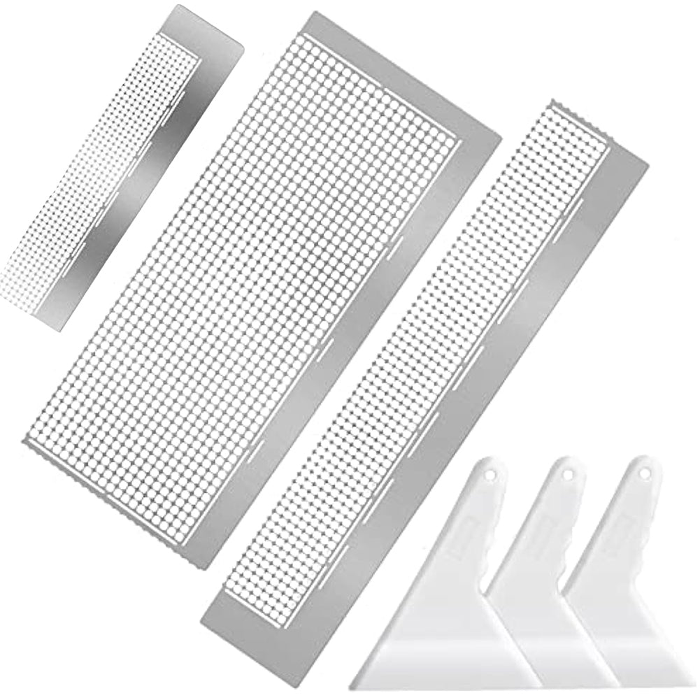 3Pcs Stainless Steel Diamond Painting Ruler 400 800 1020/216 400 800 Blank Grids