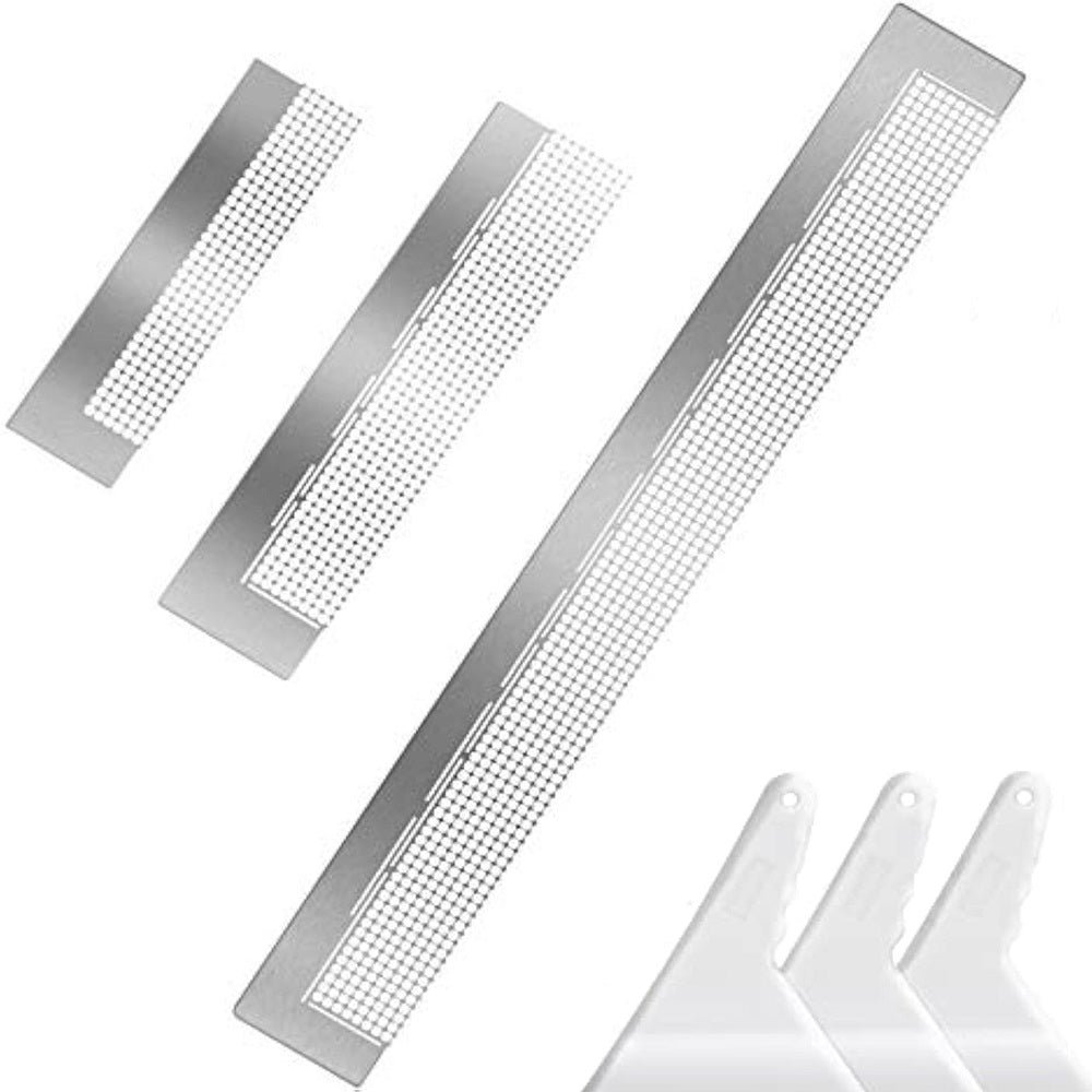 3Pcs Stainless Steel Diamond Painting Ruler 400 800 1020/216 400 800 Blank Grids