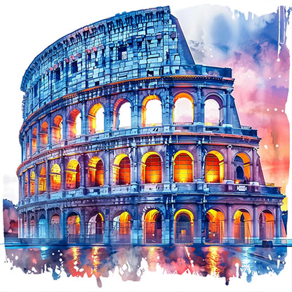 Colosseum In Rome, Italy - Full AB Round Drill Diamond Painting 40*40CM
