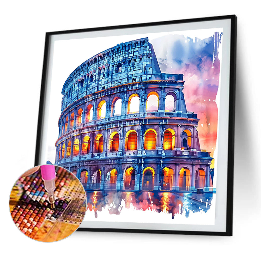 Colosseum In Rome, Italy - Full AB Round Drill Diamond Painting 40*40CM