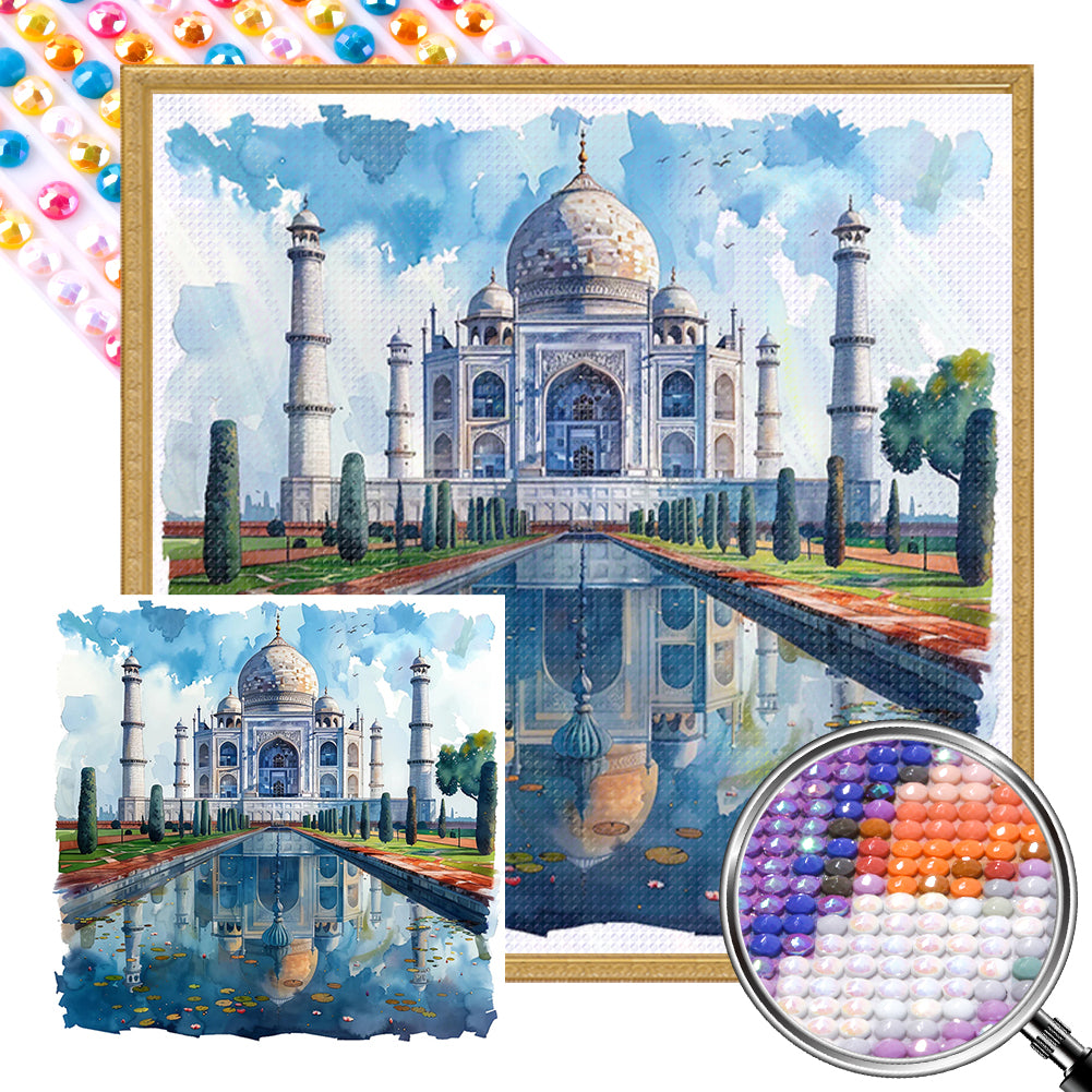 Taj Mahal In India - Full AB Round Drill Diamond Painting 40*40CM