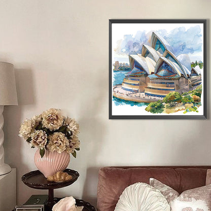 Sydney Opera House In Australia - Full AB Round Drill Diamond Painting 40*40CM