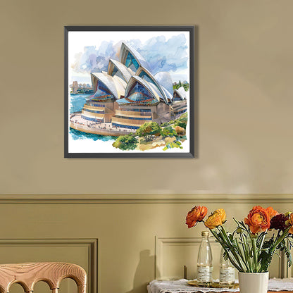 Sydney Opera House In Australia - Full AB Round Drill Diamond Painting 40*40CM