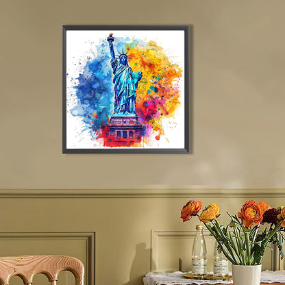 Statue Of Liberty In The United States - Full AB Round Drill Diamond Painting 40*40CM