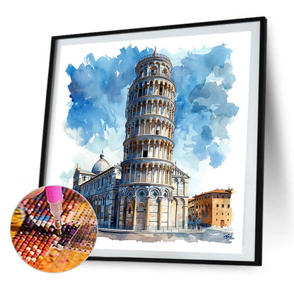 Leaning Tower Of Pisa In Italy - Full AB Round Drill Diamond Painting 40*40CM