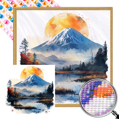 Mount Fuji, Japan - Full AB Round Drill Diamond Painting 40*40CM