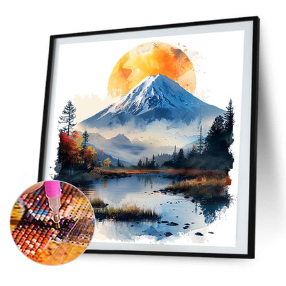 Mount Fuji, Japan - Full AB Round Drill Diamond Painting 40*40CM