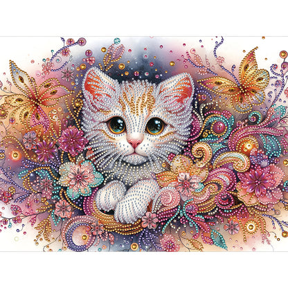 Cat - Special Shaped Drill Diamond Painting 40*30CM