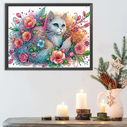 Cat - Special Shaped Drill Diamond Painting 40*30CM