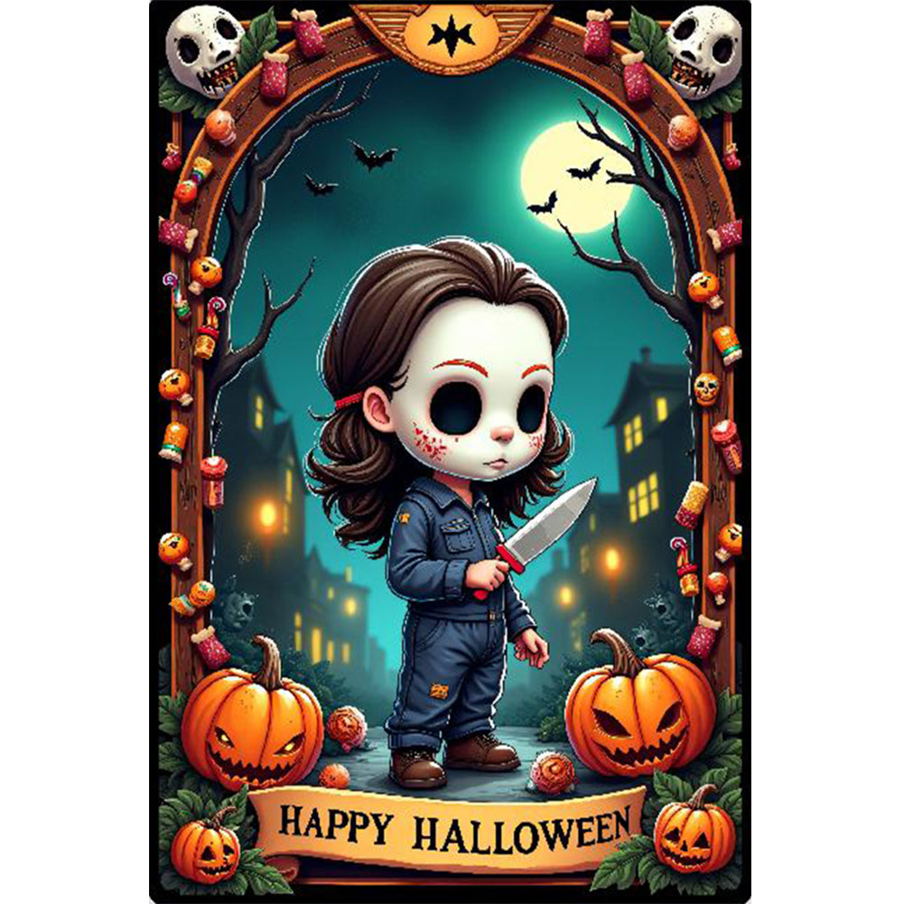 Halloween Horror Movie Tarot Cards - Full Round Drill Diamond Painting 40*60CM