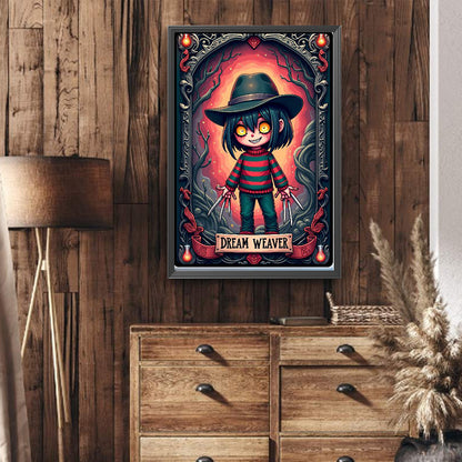 Halloween Horror Movie Tarot Cards - Full Round Drill Diamond Painting 40*60CM