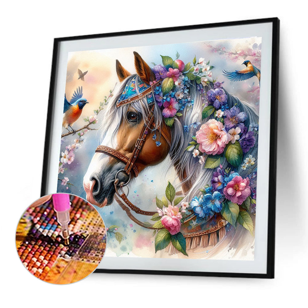 Horse - Full Round Drill Diamond Painting 40*40CM