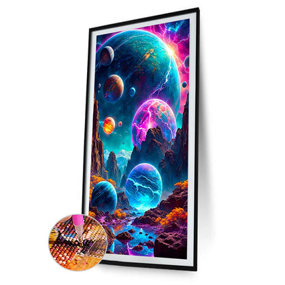 Mountain Scenery - Full Round Drill Diamond Painting 40*70CM