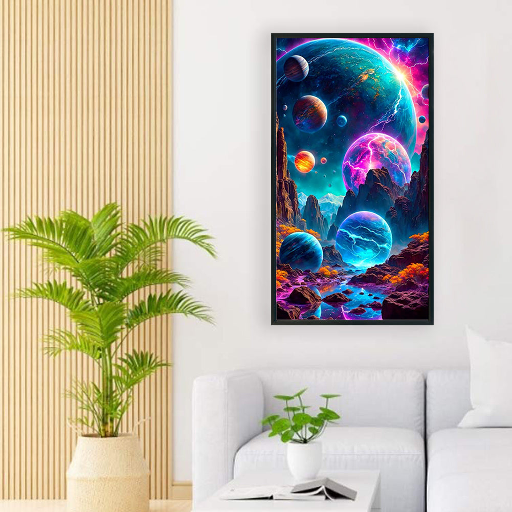 Mountain Scenery - Full Round Drill Diamond Painting 40*70CM