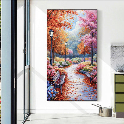 Path In The Woods - Full Round Drill Diamond Painting 40*70CM