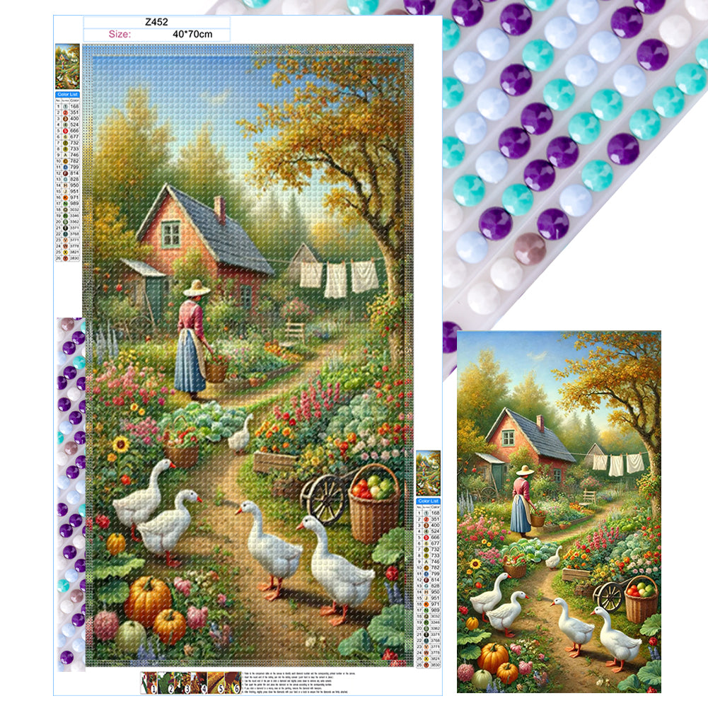 Rural Scenery - Full Round Drill Diamond Painting 40*70CM