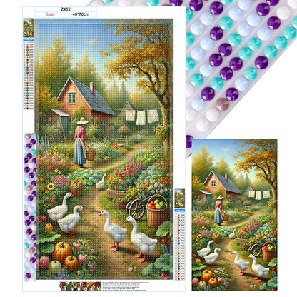 Rural Scenery - Full Round Drill Diamond Painting 40*70CM