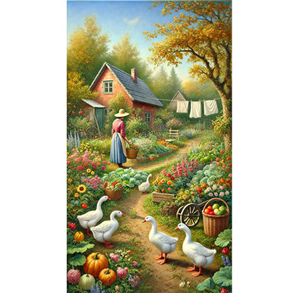 Rural Scenery - Full Round Drill Diamond Painting 40*70CM