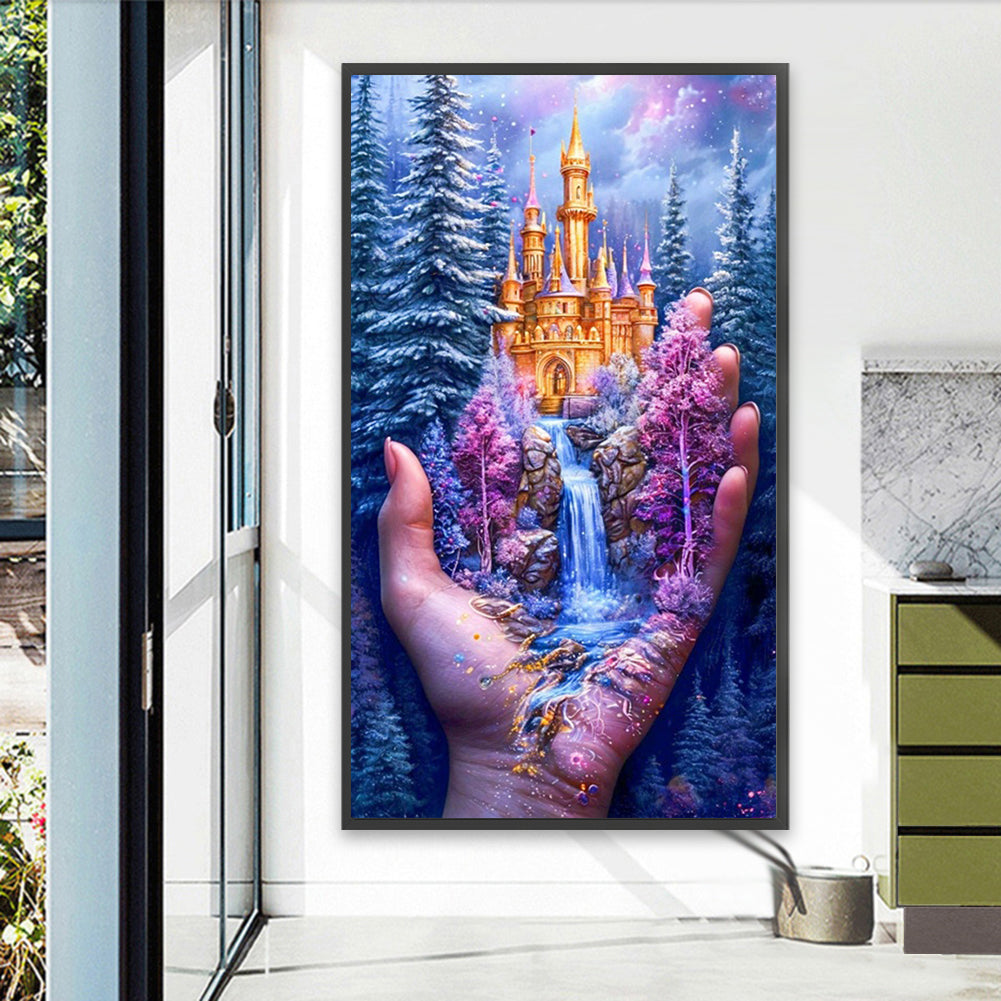 Castle In The Woods - Full Square Drill Diamond Painting 40*70CM