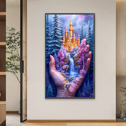 Castle In The Woods - Full Square Drill Diamond Painting 40*70CM