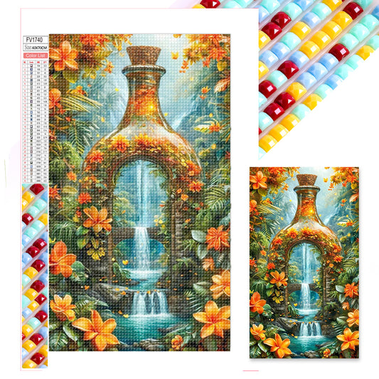 Stream In The Woods - Full Square Drill Diamond Painting 40*70CM