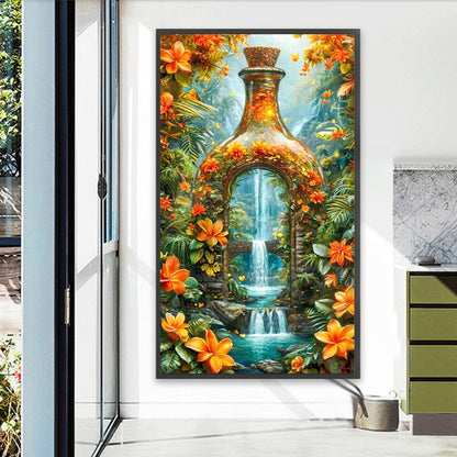 Stream In The Woods - Full Square Drill Diamond Painting 40*70CM