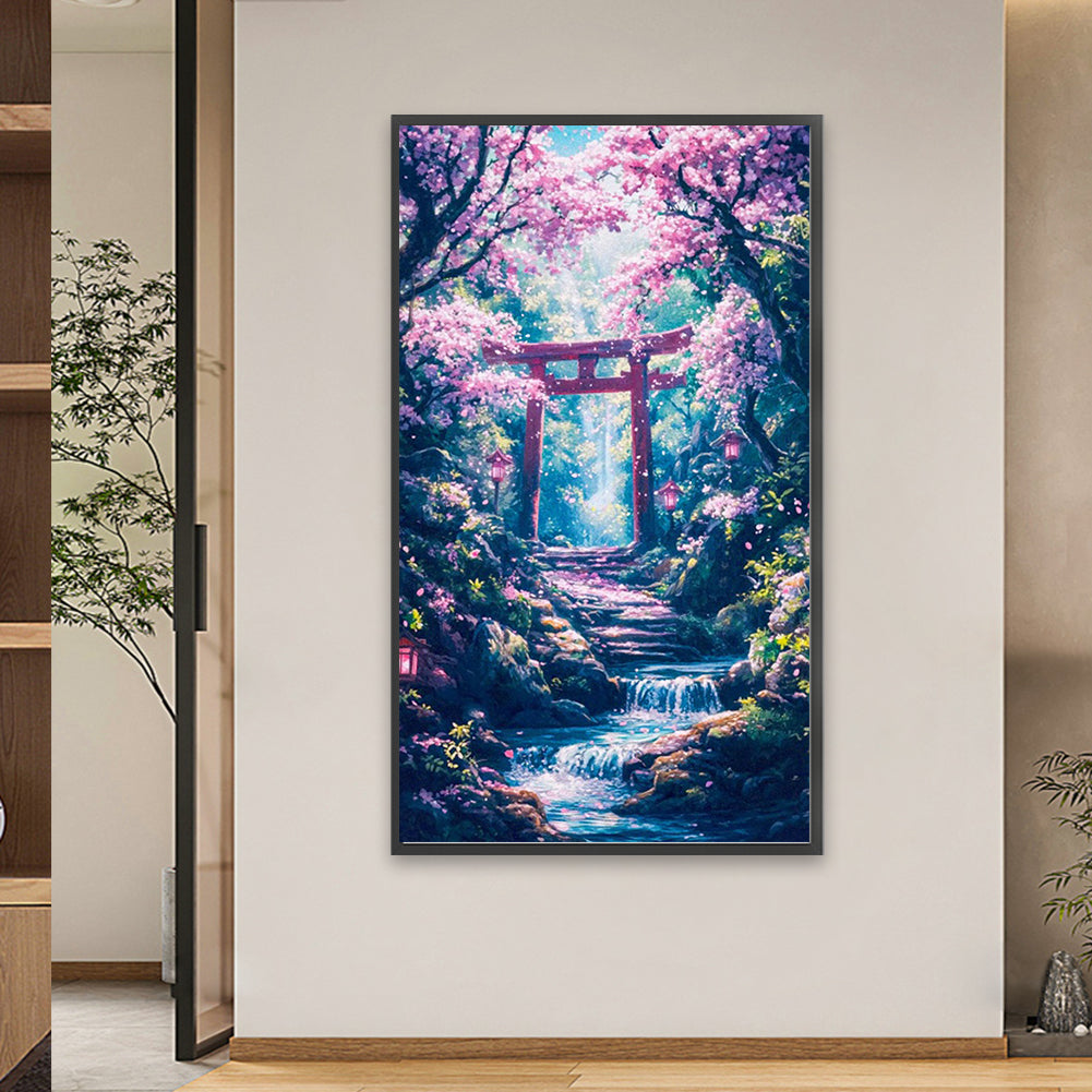 Japanese Shrine - Full Square Drill Diamond Painting 40*70CM