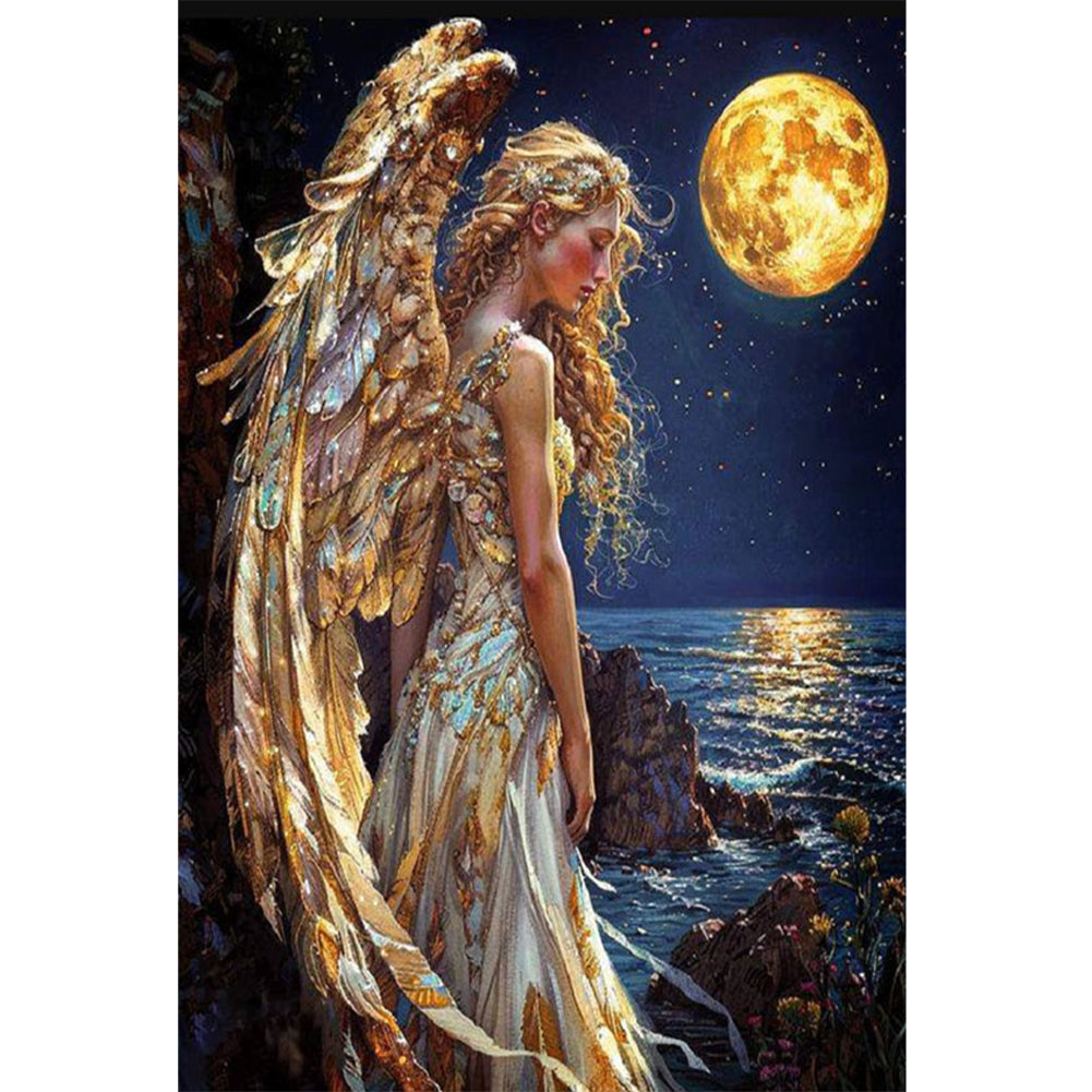 Moon Angel - Full Square Drill Diamond Painting 40*60CM