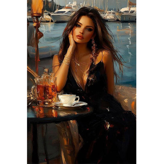 Elegant Woman - Full Round Drill Diamond Painting 40*60CM