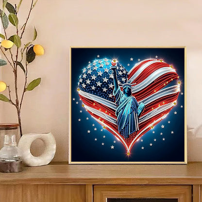 American Flag Independence Day - Special Shaped Drill Diamond Painting 30*30CM