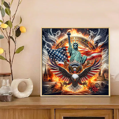 American Flag Independence Day - Special Shaped Drill Diamond Painting 30*30CM