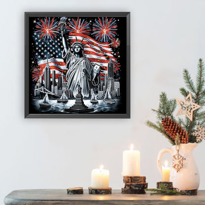 American Flag Independence Day - Special Shaped Drill Diamond Painting 30*30CM