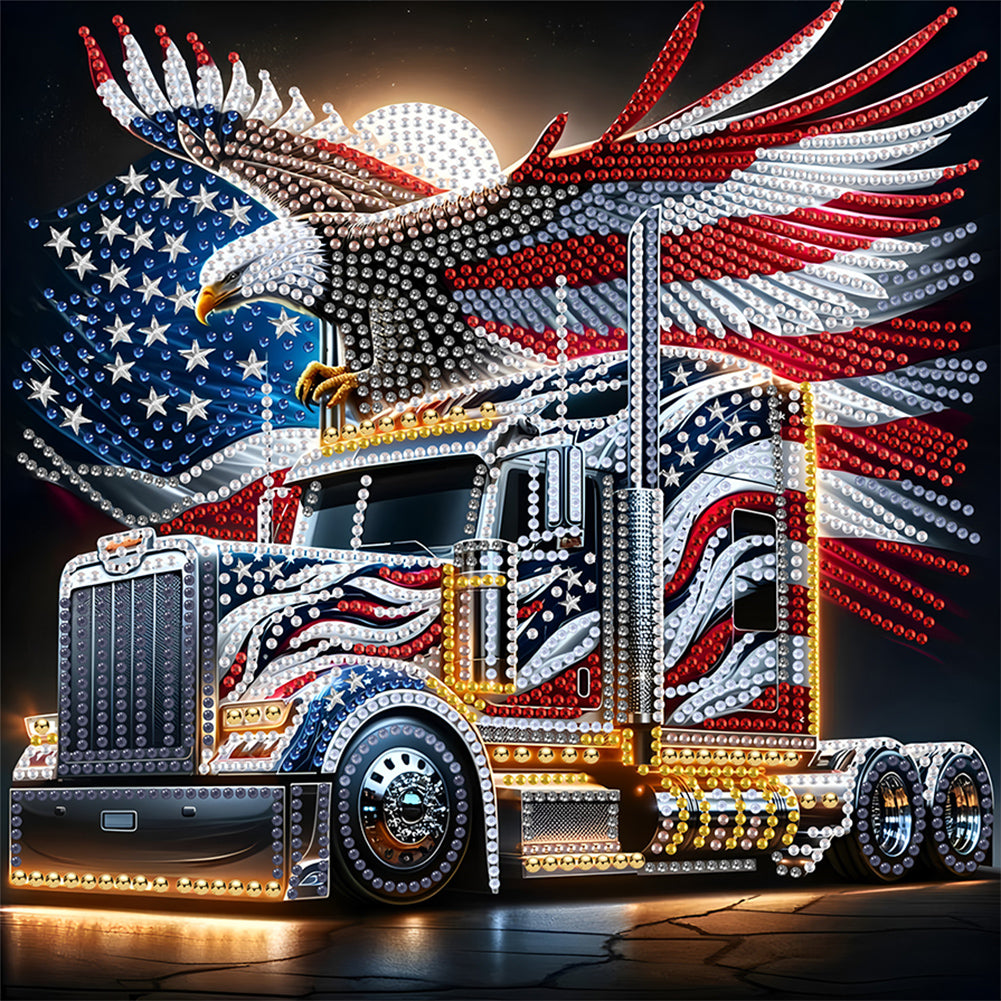 American Flag Independence Day - Special Shaped Drill Diamond Painting 30*30CM