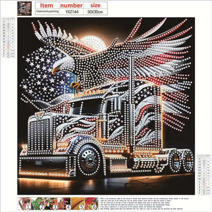 American Flag Independence Day - Special Shaped Drill Diamond Painting 30*30CM
