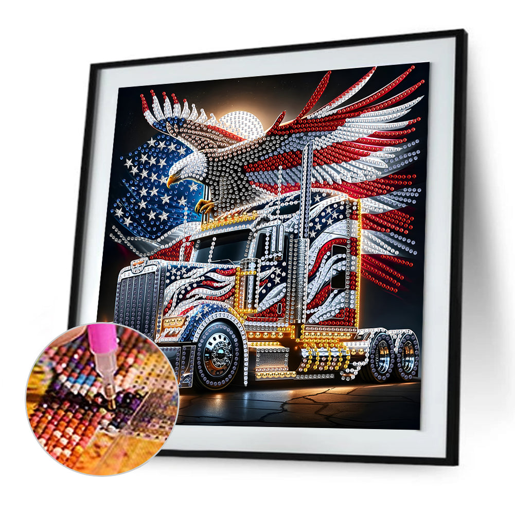 American Flag Independence Day - Special Shaped Drill Diamond Painting 30*30CM