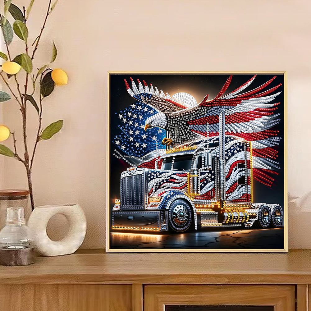 American Flag Independence Day - Special Shaped Drill Diamond Painting 30*30CM