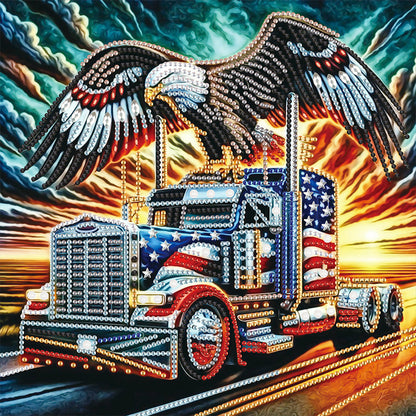 American Flag Independence Day - Special Shaped Drill Diamond Painting 30*30CM