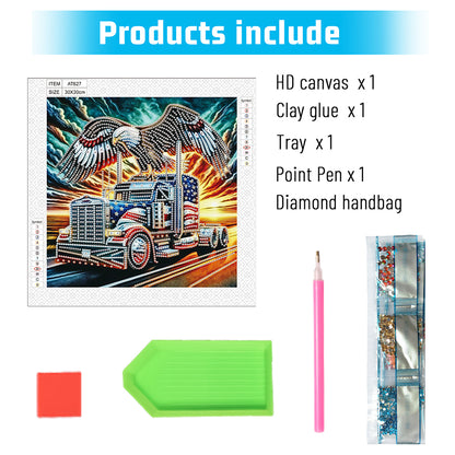 American Flag Independence Day - Special Shaped Drill Diamond Painting 30*30CM