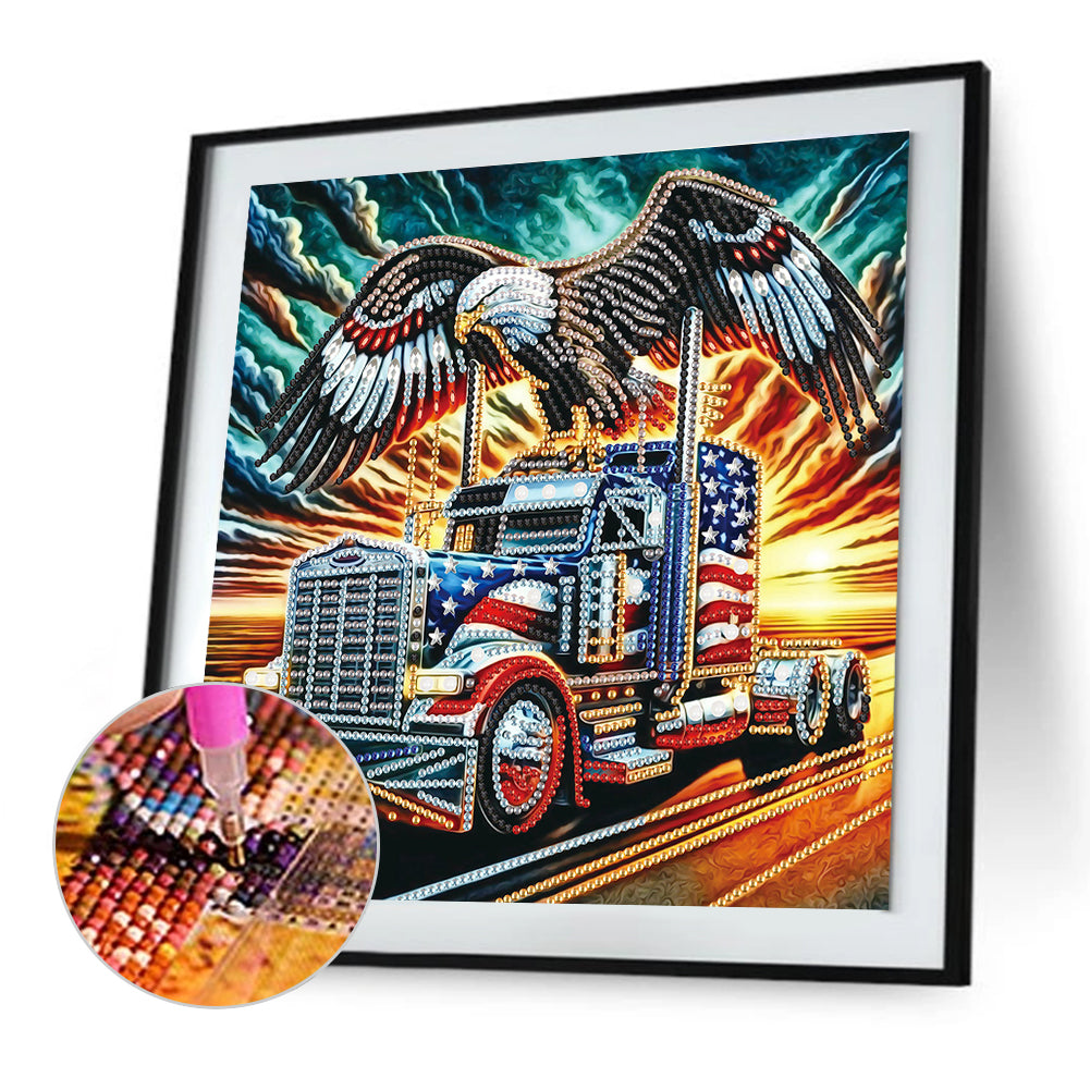 American Flag Independence Day - Special Shaped Drill Diamond Painting 30*30CM