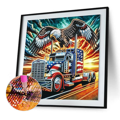 American Flag Independence Day - Special Shaped Drill Diamond Painting 30*30CM
